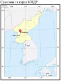 Сунчхон на карте КНДР