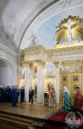 Виктор Садовничий во время Божественной литургии в домовом храме мученицы Татианы на Моховой в Москве. 2019