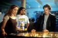 Жюли Дельпи, Ричард Линклейтер и Итан Хоук на съёмках фильма «Перед рассветом». 1995