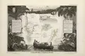 Французские колонии в Африке. Карта. 1854