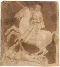 Антонио дель Поллайоло. Эскиз конного монумента Франческо Сфорца. 1-я половина 1480-х гг.
