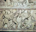 Римские солдаты с захваченными варварами. Деталь рельефа саркофага