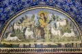 Добрый пастырь. Мозаика северного люнета мавзолея Галлы Плацидии в Равенне. 425–450