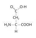 Структурная формула аспарагиновой кислоты