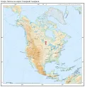 Озеро Лесное на карте Северной Америки