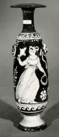 Керамический алабастр с изображением девушки в хитоне