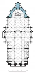 Венец капелл на плане собора Нотр-Дам в Амьене