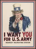 Джеймс Монтгомери Флэгг. Плакат «Ты нужен мне в армии США». 1917