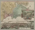 Иоганн Баптист Гоманн. Карта окрестностей и панорама Стамбула. 1716