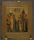 Прокопий Чирин. Борис и Глеб с избранными святыми. Конец 16 – начало 17 вв.