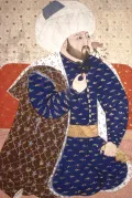 Султан Мехмед II. Миниатюра из рукописи Сейида Локмана «Зубдат ат-таварих» («Сливки истории»). 1583