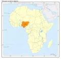Нигерия на карте Африки