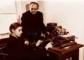 Иван Соколянский со своей ученицей Юлией Виноградовой. 1950-е гг.