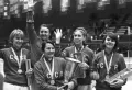 Советские фехтовальщицы завоевали золотые медали в командном первенстве по фехтованию на рапире на Играх XIX Олимпиады. 1968