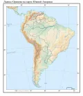 Льянос-Ориноко на карте Южной Америки