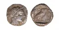 Тетрадрахма, серебро. Афины. 527–430 до н. э.