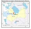 Всеволожск на карте Ленинградской области