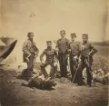 Офицеры британского 57-го пехотного полка в Крыму. 1855