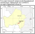 Заповедник Брянский Лес на карте Брянской области