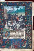 Битва при Барнете 14 апреля 1471. Миниатюра из рукописи «Новости о восстановлении королём Эдуардом IV своего королевств