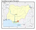 Калабар на карте Нигерии