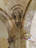 Архангел Гавриил. Скульптура в тромпе церкви Сен-Фуа. Монастырь Конк, департамент Аверон, регион Окситания (Франция). 2-я половина 11 – 1-я четверть 12 вв.