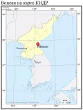Вонсан на карте КНДР