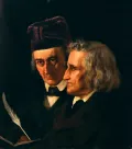 Элизабет Йерихау-Бауман. Двойной портрет братьев Якоба и Вильгельма Гримм. 1855