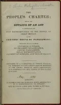 The People's Charter. London, 1838 («Народная хартия»). Титульный лист