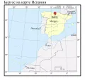 Бургос на карте Испании