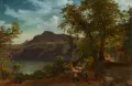 Фридрих Лоос. Монте-Каво в окрестостях Альбано (Вид на Альбанскую гору и озеро Альбано). 1854