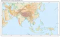 Горы Западные Гаты на карте зарубежной Азии