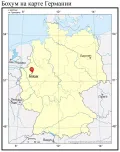 Бохум на карте Германии