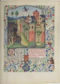 Битва при Обероше 21 октября 1345. Миниатюра из рукописи Жана де Ваврена «Собрание староанглийских хроник». 15 в. 