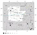 Созвездие Близнецы на современной карте звёздного неба
