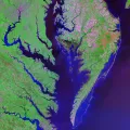 Чесапикский залив. Вид из космоса
