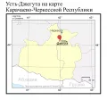 Усть-Джегута на карте Карачаево-Черкесской Республики