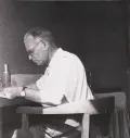 Савва Кожевников в рабочем кабинете Дома творчества писателей. 1960–1961
