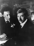 Александр Блок и Корней Чуковский на вечере Блока в Большом Драматическом театре. 1921