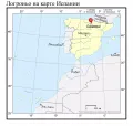 Логроньо на карте Испании