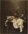 Виллем Клас Хеда. Ветчина и серебряная посуда. 1649