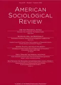 Журнал American Sociological Review. February 2022, Vol. 87. Обложка