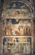 Джотто. Сцены из жития Иоанна Богослова. Фрески южной стены капеллы Перуцци в церкви Санта-Кроче, Флоренция. Ок. 1315