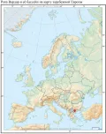 Река Вардар и её бассейн на карте зарубежной Европы