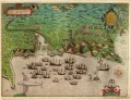 Баттиста Боазио. Нападение английских пиратов во главе с Фрэнсисом Дрейком на остров Сантьягу в 1585