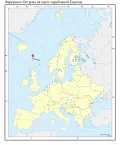 Фарерские Острова на карте зарубежной Европы