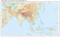 Горный хребет Алинг-Гангри на карте зарубежной Азии