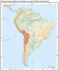 Центральноандийское нагорье на карте Южной Америки