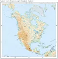 Бывшее озеро Тескоко на карте Северной Америки