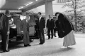 Император Японии Хирохито прибыл на турнир во Дворец сумо «Кокугикан». Токио. 1980
